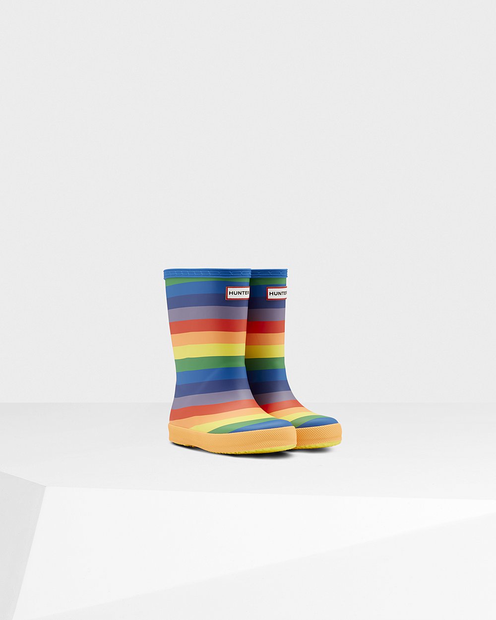 Hunter Original First Classic Rainbow Rain Boots - Online Store Kids Multicolor - OMNTUX965